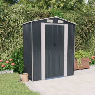vidaXL Sodo pašiūrė, antracito, 192x108x223cm, galvanizuotas plienas