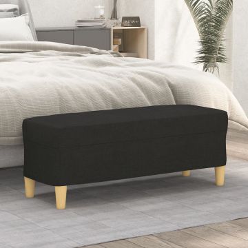 vidaXL Suoliukas, juodos spalvos, 100x35x41cm, audinys