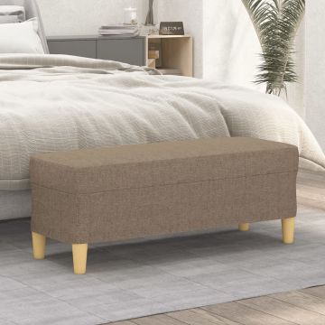 vidaXL Suoliukas, taupe spalvos, 100x35x41cm, audinys