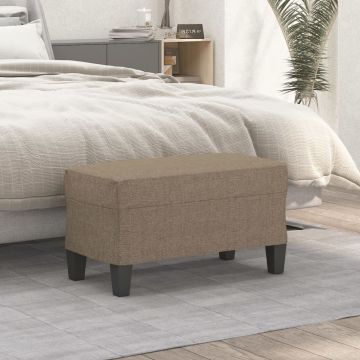vidaXL Suoliukas, taupe spalvos, 70x35x41cm, audinys
