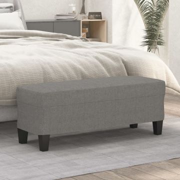 vidaXL Suoliukas, tamsiai pilkos spalvos, 100x35x41cm, audinys