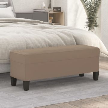 vidaXL Suoliukas, taupe spalvos, 100x35x41cm, mikropluošto audinys