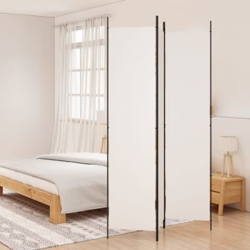 vidaXL Kambario pertvara, 3 dalių, baltos spalvos, 150x220cm, audinys