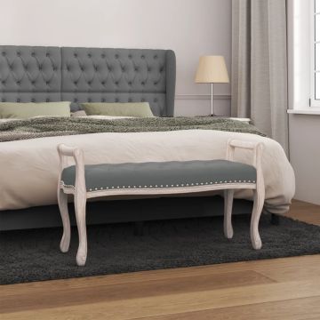 vidaXL Suoliukas, tamsiai pilkos spalvos, 110x45x60cm, audinys