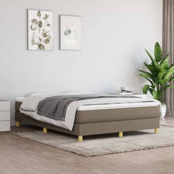 vidaXL Lovos rėmas su spyruoklėmis, taupe spalvos, 140x200cm, audinys