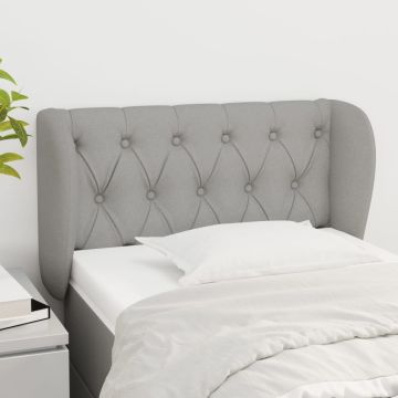 vidaXL Galvūgalis su auselėmis, šviesiai pilkos,83x23x78/88cm, audinys