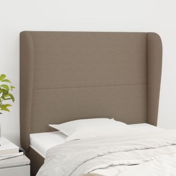 vidaXL Galvūgalis su auselėmis, taupe, 83x23x118/128cm, audinys