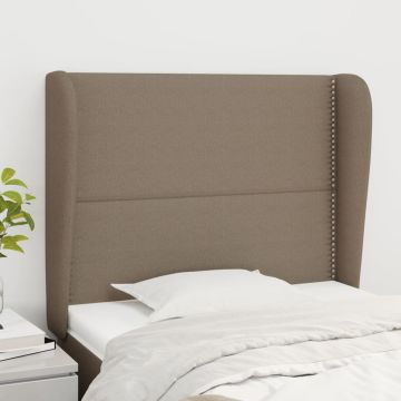 vidaXL Galvūgalis su auselėmis, taupe, 93x23x118/128cm, audinys