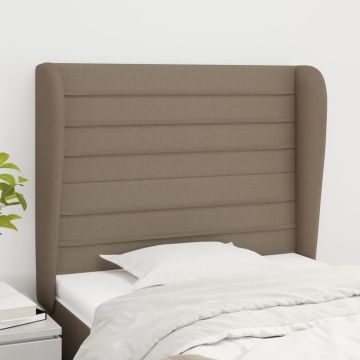 vidaXL Galvūgalis su auselėmis, taupe, 93x23x118/128cm, audinys