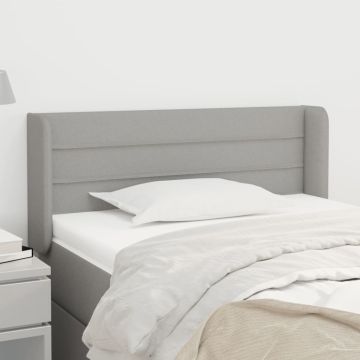 vidaXL Galvūgalis su auselėmis,šviesiai pilkos,103x16x78/88cm, audinys