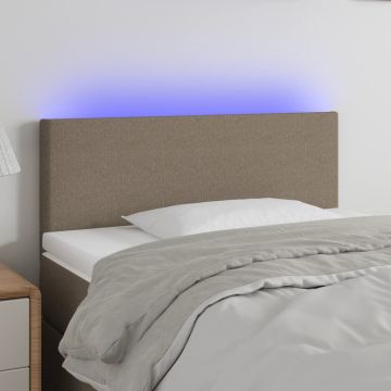 vidaXL Galvūgalis su LED, taupe spalvos, 80x5x78/88cm, audinys