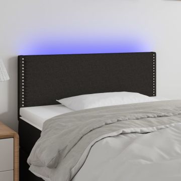 vidaXL Galvūgalis su LED, juodos spalvos, 100x5x78/88cm, audinys