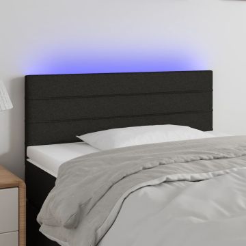 vidaXL Galvūgalis su LED, juodos spalvos, 80x5x78/88cm, audinys