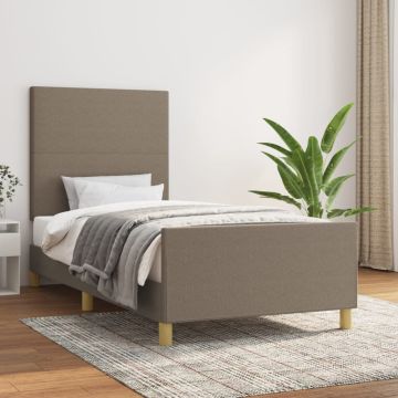 vidaXL Lovos rėmas be čiužinio, taupe, 80x200 cm, audinys