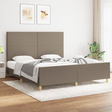 vidaXL Lovos rėmas be čiužinio, taupe spalvos, 180x200cm, audinys