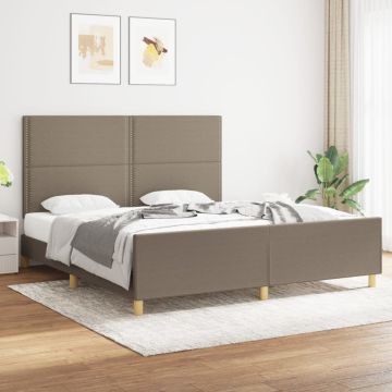 vidaXL Lovos rėmas be čiužinio, taupe spalvos, 180x200cm, audinys