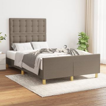 vidaXL Lovos rėmas be čiužinio, taupe spalvos, 120x200cm, audinys
