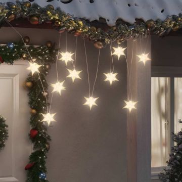 vidaXL Kalėdinis šviestuvas, baltos spalvos, 10cm, 10 LED lempučių