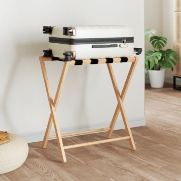 vidaXL Stovas lagaminui, 68,5x38x58cm, bambukas