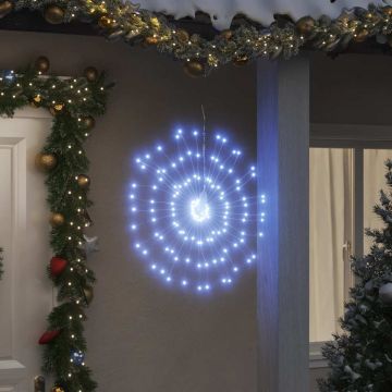 vidaXL Kalėdinis šviestuvas fejerverkas, 140 šaltų baltų LED, 17cm