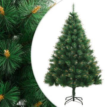 vidaXL Dirbtinė Kalėdų eglutė su šarnyrinėmis šakomis/stovu, 210cm