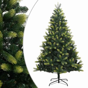 vidaXL Dirbtinė Kalėdų eglutė su šarnyrinėmis šakomis/stovu, 210cm
