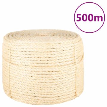 vidaXL Virvė, 500m, 100% sizalis, 10mm