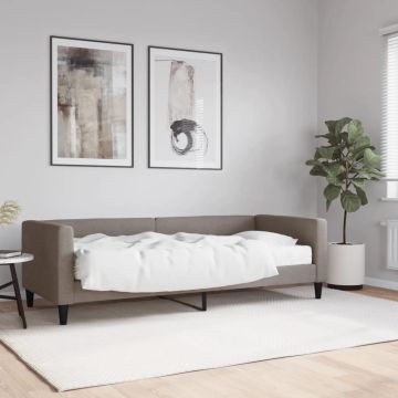 vidaXL Lova su čiužiniu, taupe spalvos, 80x200cm, audinys