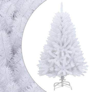 vidaXL Dirbtinė eglutė su šarnyrinėmis šakomis/stovu, balta, 120cm