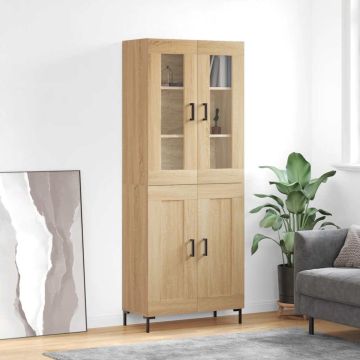 vidaXL Komoda, sonoma ąžuolo spalvos, 69,5x34x180cm, apdirbta mediena