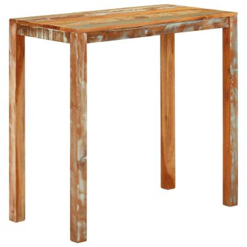 vidaXL Baro stalas, 112x55x108cm, perdirbtos medienos masyvas