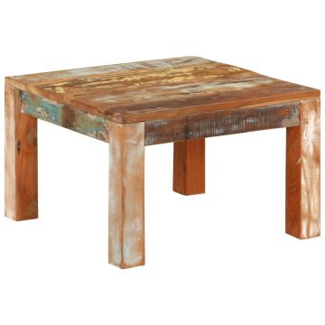 vidaXL Kavos staliukas, 55x55x35cm, perdirbtos medienos masyvas