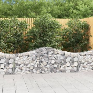 vidaXL Išlenkti gabiono krepšiai, 30vnt., 200x30x60/80cm, geležis