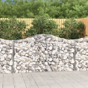 vidaXL Išlenkti gabiono krepšiai, 50vnt., 200x50x100/120cm, geležis
