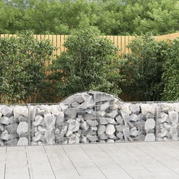 vidaXL Išlenkti gabiono krepšiai, 40vnt., 200x50x60/80cm, geležis