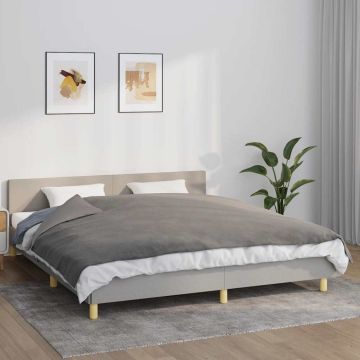 vidaXL Sunki antklodė su užvalkalu, pilka, 155x220cm, audinys, 7kg