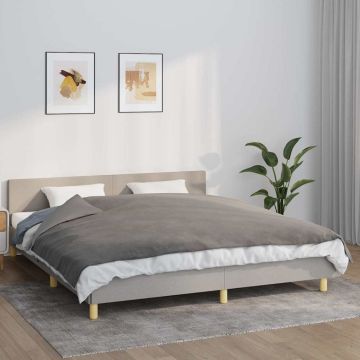 vidaXL Sunki antklodė su užvalkalu, pilka, 155x220cm, audinys, 11kg
