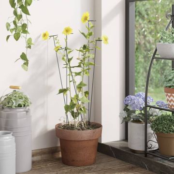 vidaXL Sodo augalų kuoliukai, 20vnt., tamsiai žalios, 61cm, plienas