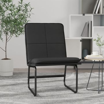 vidaXL Poilsio kėdė, juodos spalvos, 54x75x76cm, dirbtinė oda