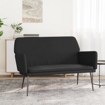 vidaXL Suoliukas, juodos spalvos, 108x79x79cm, aksomas