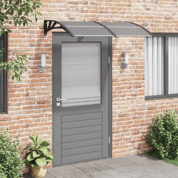 vidaXL Stogelis durims, juodos spalvos, 150x100cm, polikarbonatas