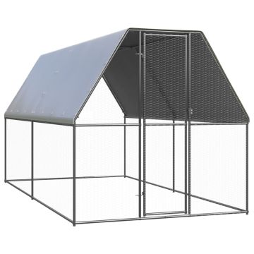 vidaXL Lauko narvas viščiukams, 2x4x2m, galvanizuotas plienas