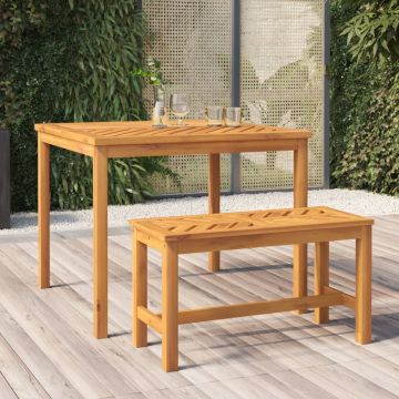 vidaXL Sodo suoliukas, 80cm, akacijos medienos masyvas