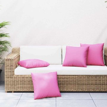 vidaXL Išsklaidymo pagalvės Paprastas 4 pcs Rožinė 40 x 40 cm
