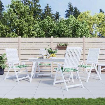 vidaXL Kėdžių pagalvės 4 pcs Lapų raštas 50 x 50 x 4 cm