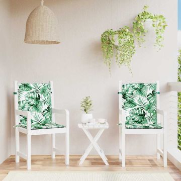 vidaXL Atlošo pagalvėlės Lapelis 2 pcs Lapų raštas 100 x 50 x 3 cm
