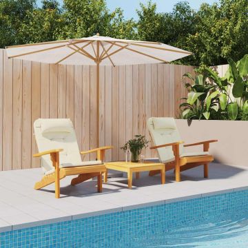 vidaXL Adirondack kėdės pagalvėlės, 2vnt., kreminės, oksfordo audinys