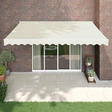 vidaXL Automatinė ištraukiama markizė, kreminės spalvos, 4x3m