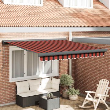 vidaXL Ištraukiama markizė, oranžinė/ruda, 3,5x2,5m, audinys/aliuminis