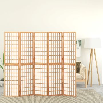 vidaXL Kambario pertvara, 5 segmentai, 200x170cm, japoniška